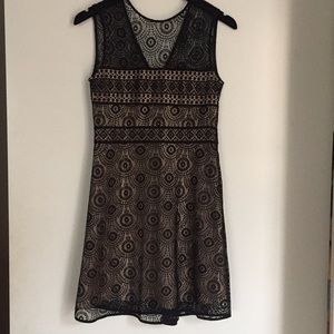 Zara black lace dress size S